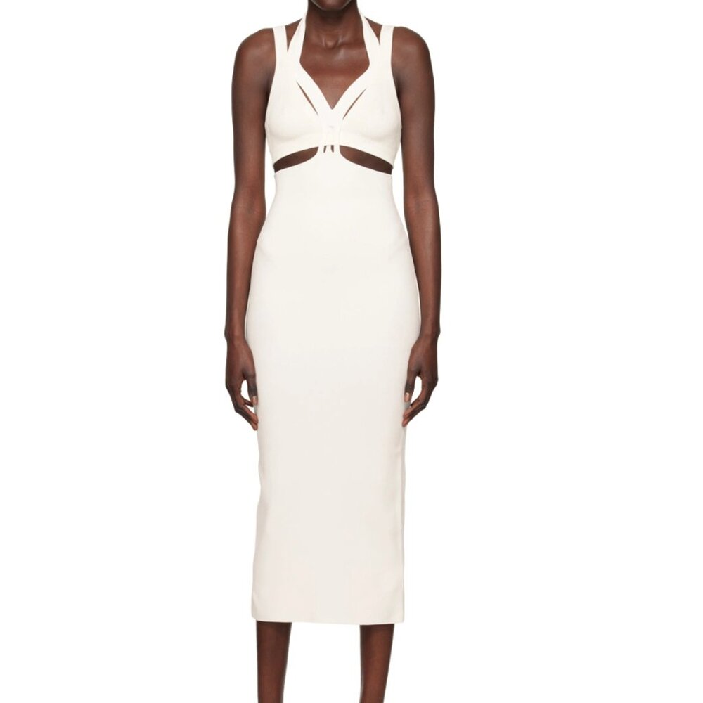 Dion Lee - INTERLINK MIDI DRESS IVORY
